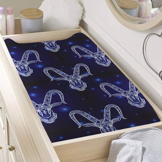 Astrology Capricorn Sign Print Changing Pad Cover