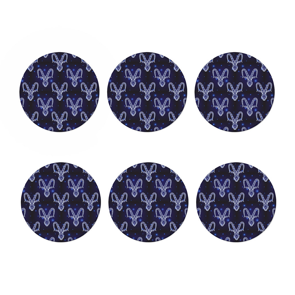Astrology Capricorn Sign Print Coaster Set