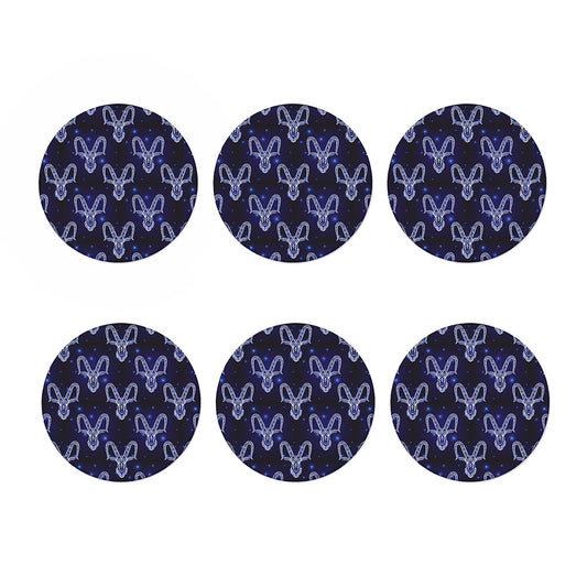 Astrology Capricorn Sign Print Coaster Set