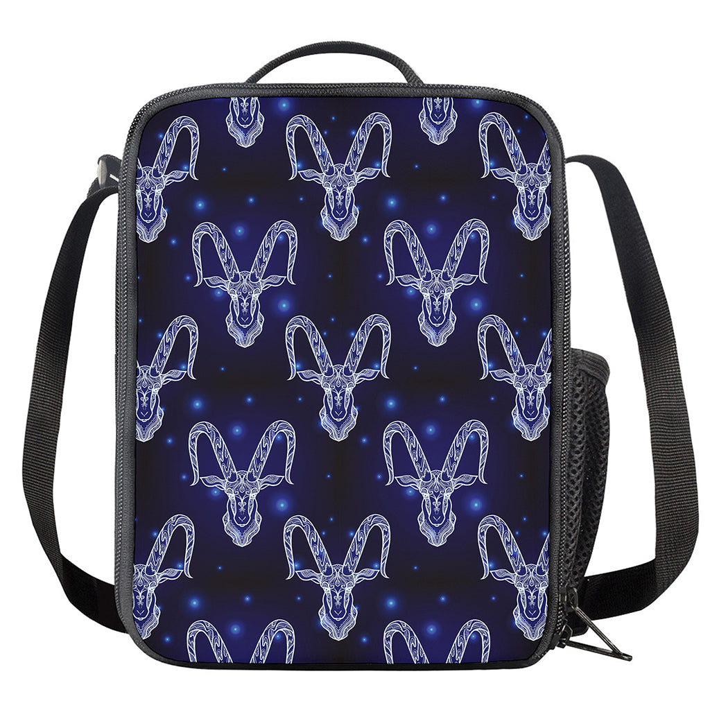 Astrology Capricorn Sign Print Crossbody Lunch Bag