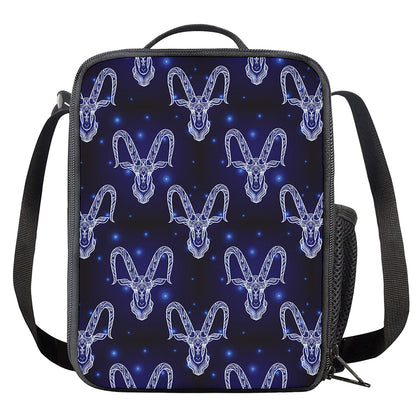 Astrology Capricorn Sign Print Crossbody Lunch Bag