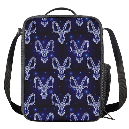 Astrology Capricorn Sign Print Crossbody Lunch Bag