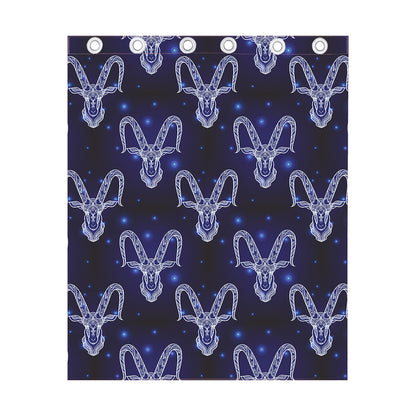 Astrology Capricorn Sign Print Curtain