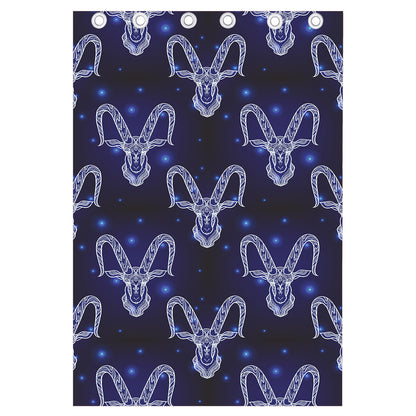 Astrology Capricorn Sign Print Curtain