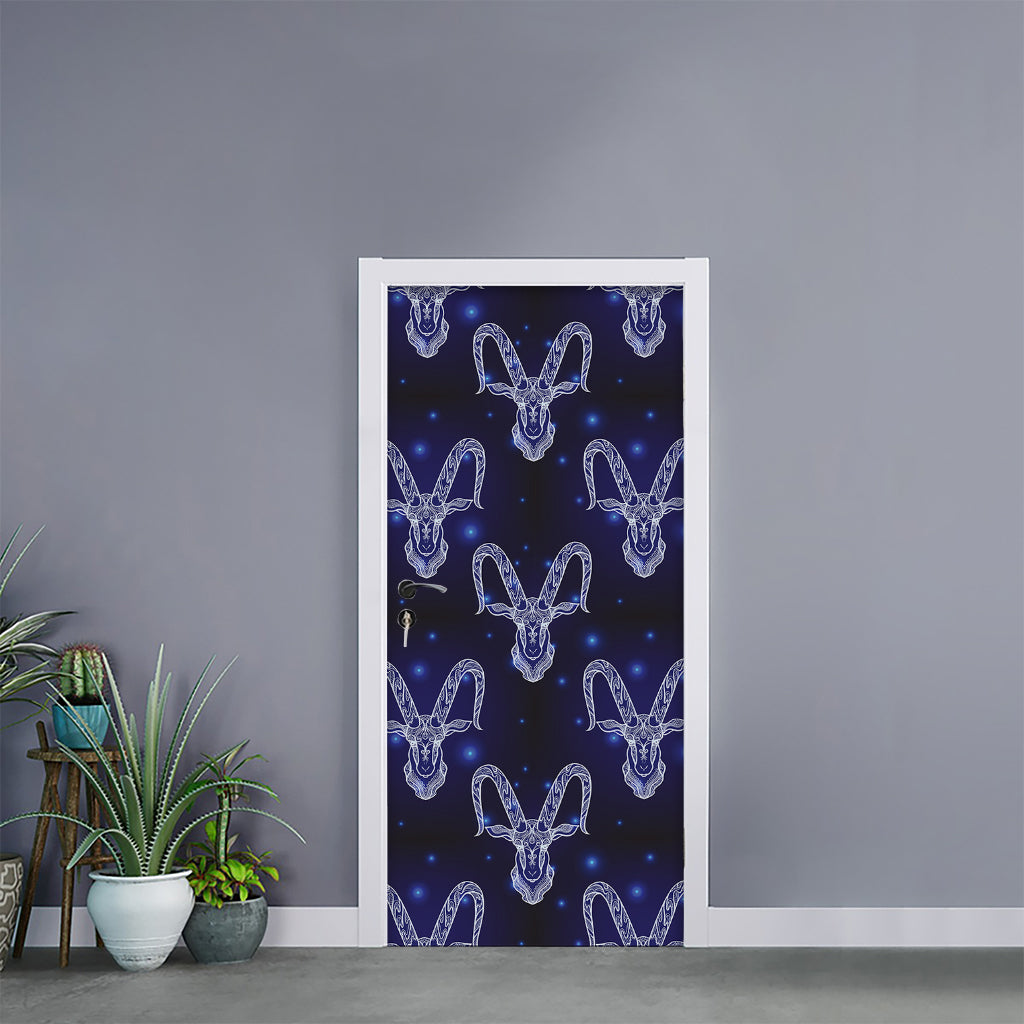 Astrology Capricorn Sign Print Door Sticker