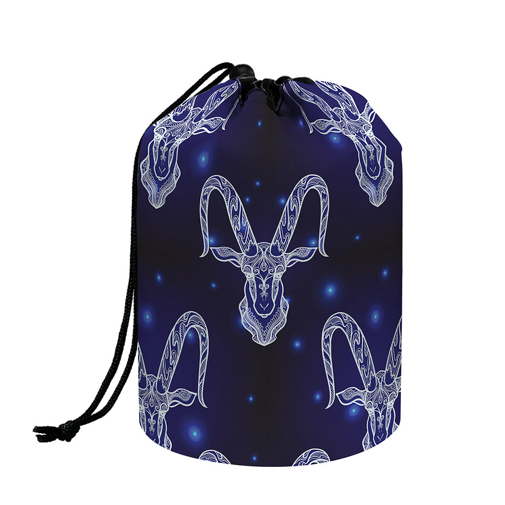 Astrology Capricorn Sign Print Drawstring Makeup Bag