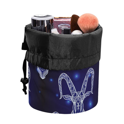 Astrology Capricorn Sign Print Drawstring Makeup Bag