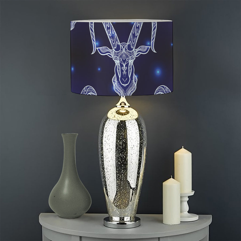 Astrology Capricorn Sign Print Drum Lamp Shade