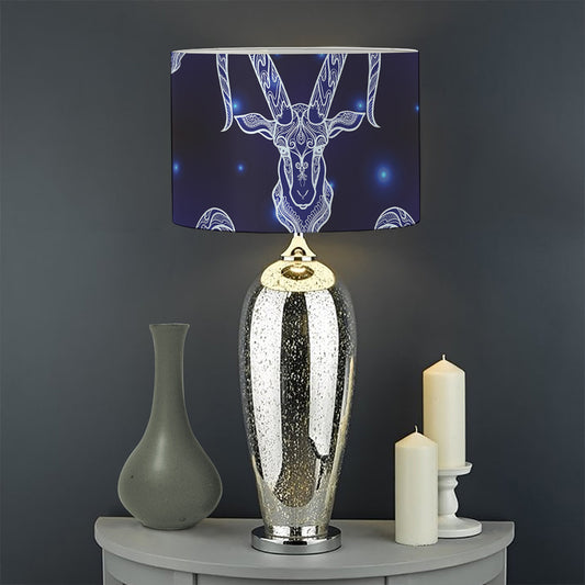 Astrology Capricorn Sign Print Drum Lamp Shade