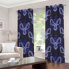 Astrology Capricorn Sign Print Grommet Curtains