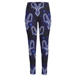 Astrology Capricorn Sign Print High-Waisted Pocket Leggings