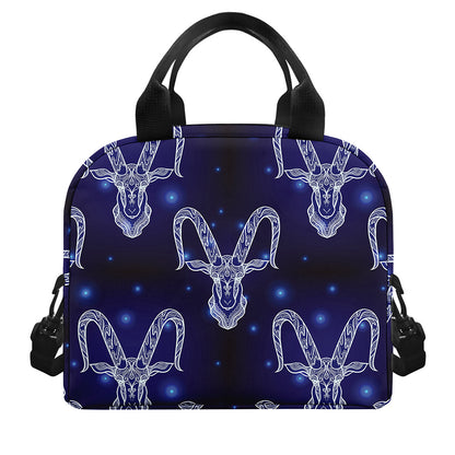 Astrology Capricorn Sign Print Insulated Lunch Bag