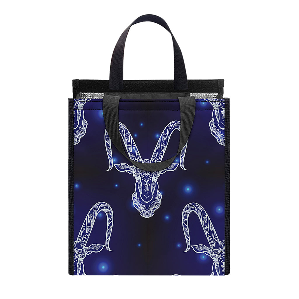 Astrology Capricorn Sign Print Insulated Lunch Tote