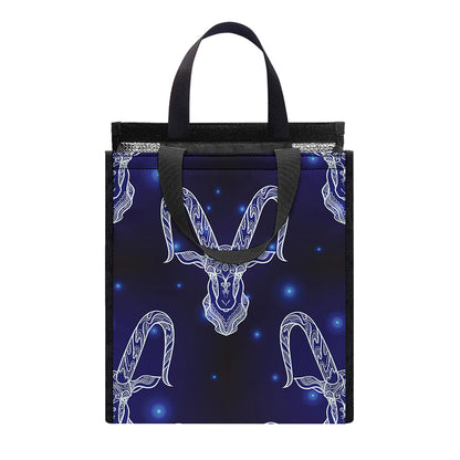 Astrology Capricorn Sign Print Insulated Lunch Tote