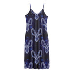 Astrology Capricorn Sign Print Jersey Midi Cami Dress