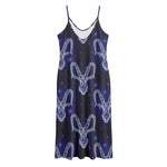 Astrology Capricorn Sign Print Jersey Midi Cami Dress