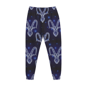 Astrology Capricorn Sign Print Jogger Pants