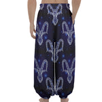 Astrology Capricorn Sign Print Lantern Pants