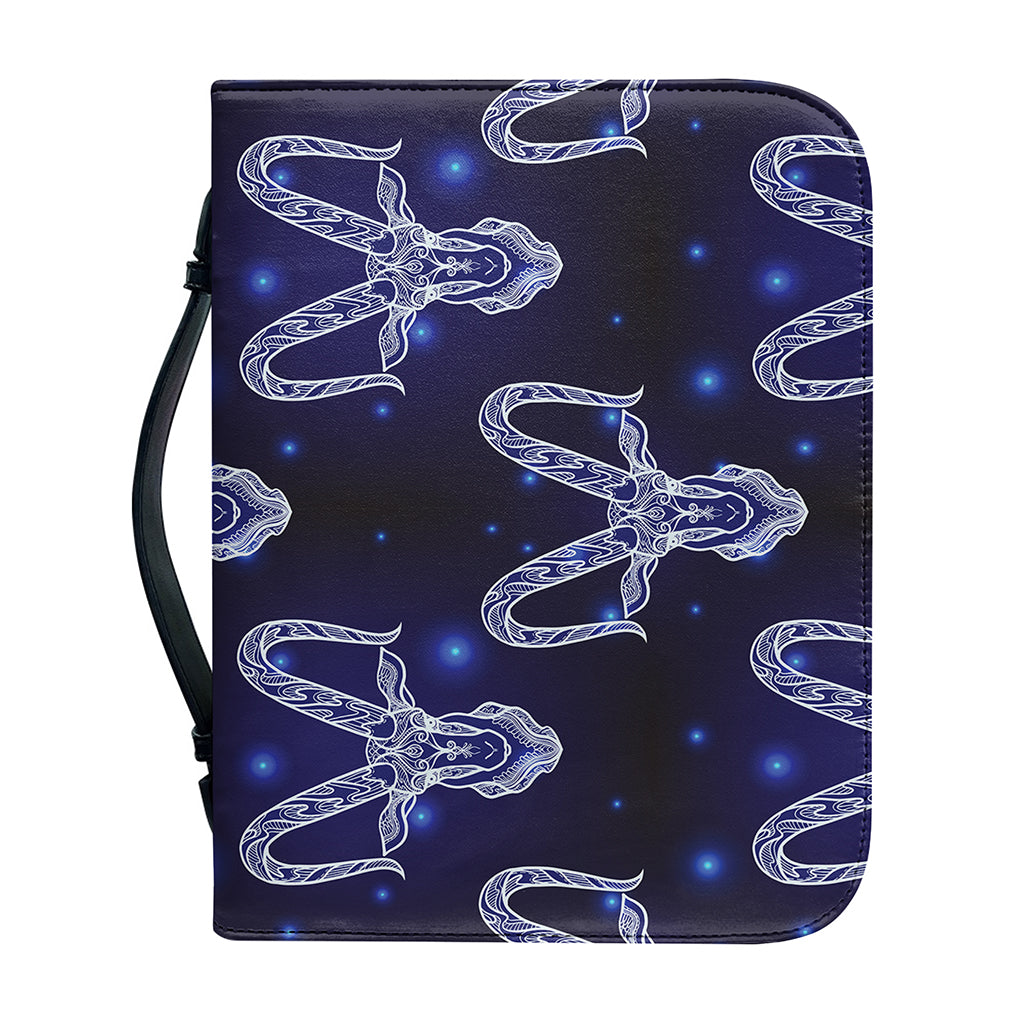 Astrology Capricorn Sign Print Leather Bible Cover