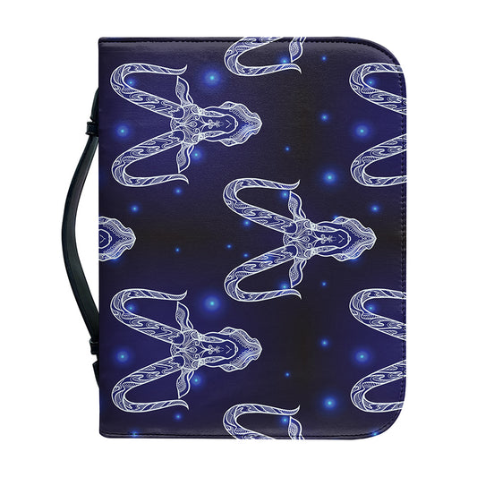 Astrology Capricorn Sign Print Leather Bible Cover