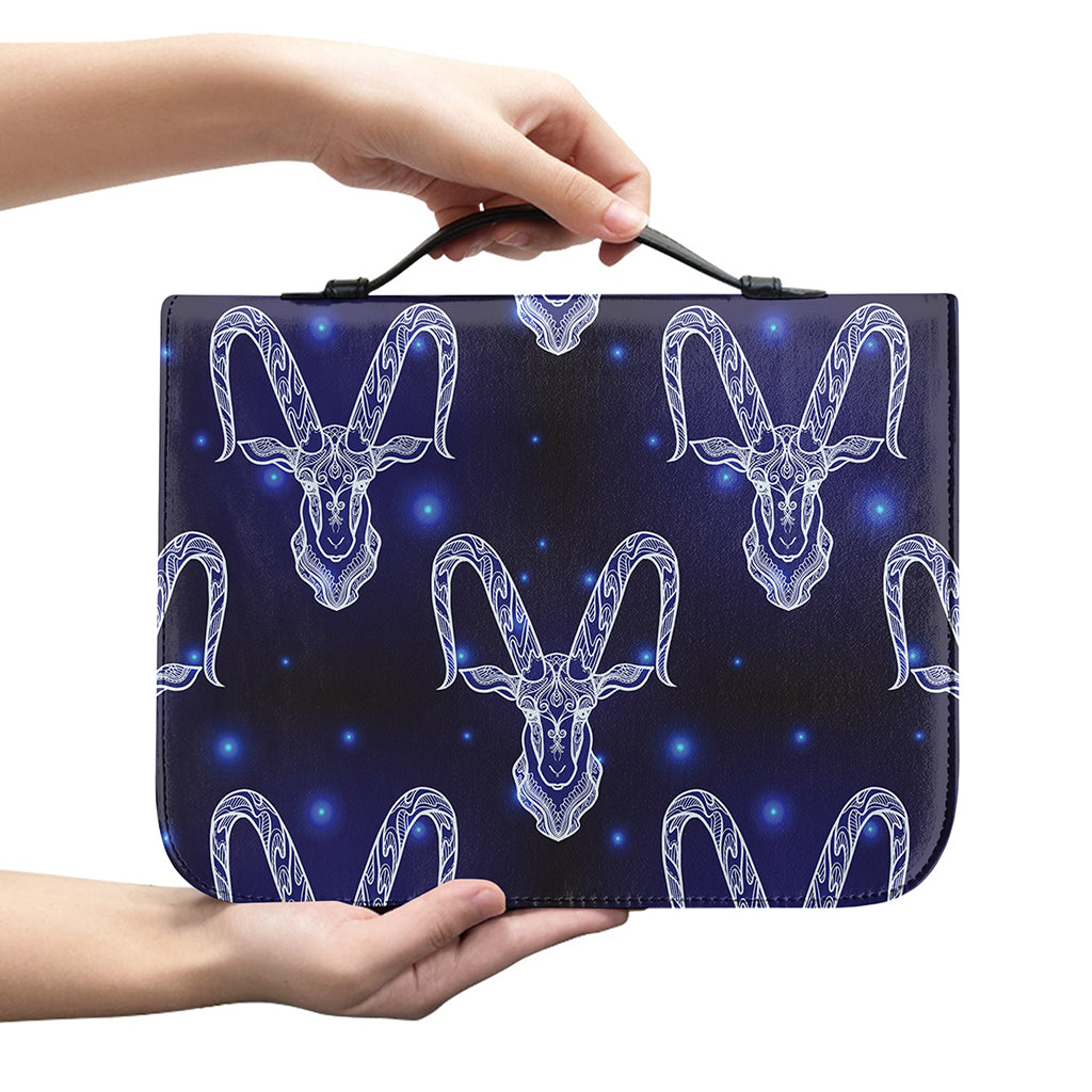 Astrology Capricorn Sign Print Leather Bible Cover