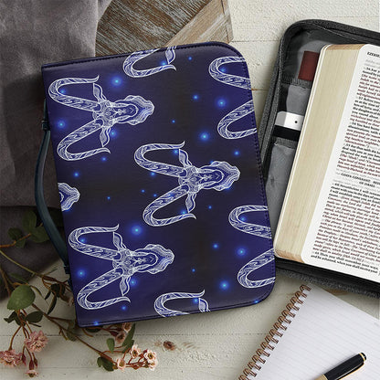 Astrology Capricorn Sign Print Leather Bible Cover