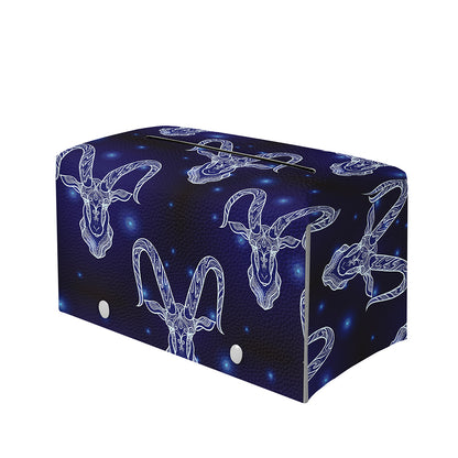 Astrology Capricorn Sign Print Leather Tissue Box Cover
