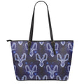 Astrology Capricorn Sign Print Leather Tote Bag With Zipper