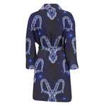 Astrology Capricorn Sign Print Men's Bathrobe