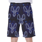 Astrology Capricorn Sign Print Men's Beach Shorts