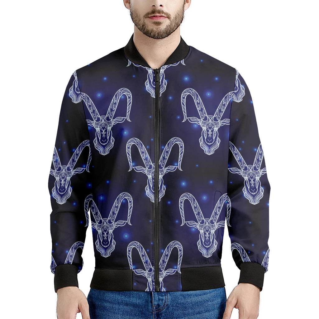 Astrology Capricorn Sign Print Men's Bomber Jacket