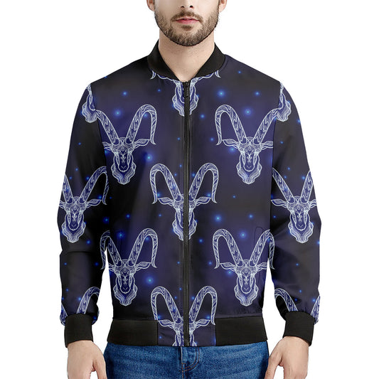 Astrology Capricorn Sign Print Men's Bomber Jacket