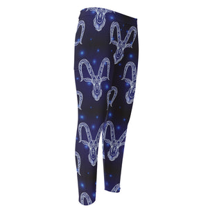 Astrology Capricorn Sign Print Men's Compression Pants