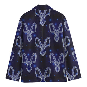 Astrology Capricorn Sign Print Men's Cotton Blazer