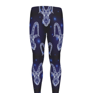 Astrology Capricorn Sign Print Men's leggings