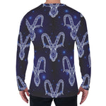 Astrology Capricorn Sign Print Men's Long Sleeve T-Shirt