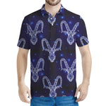 Astrology Capricorn Sign Print Men's Polo Shirt