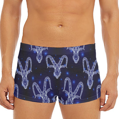 Astrology Capricorn Sign Print Men's Short Boxer Briefs
