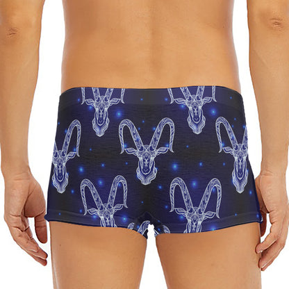 Astrology Capricorn Sign Print Men's Short Boxer Briefs