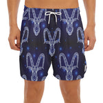 Astrology Capricorn Sign Print Men's Split Running Shorts