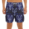 Astrology Capricorn Sign Print Men's Split Running Shorts