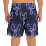 Astrology Capricorn Sign Print Men's Split Running Shorts