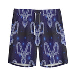 Astrology Capricorn Sign Print Men's Sports Shorts