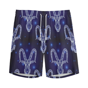 Astrology Capricorn Sign Print Men's Sports Shorts