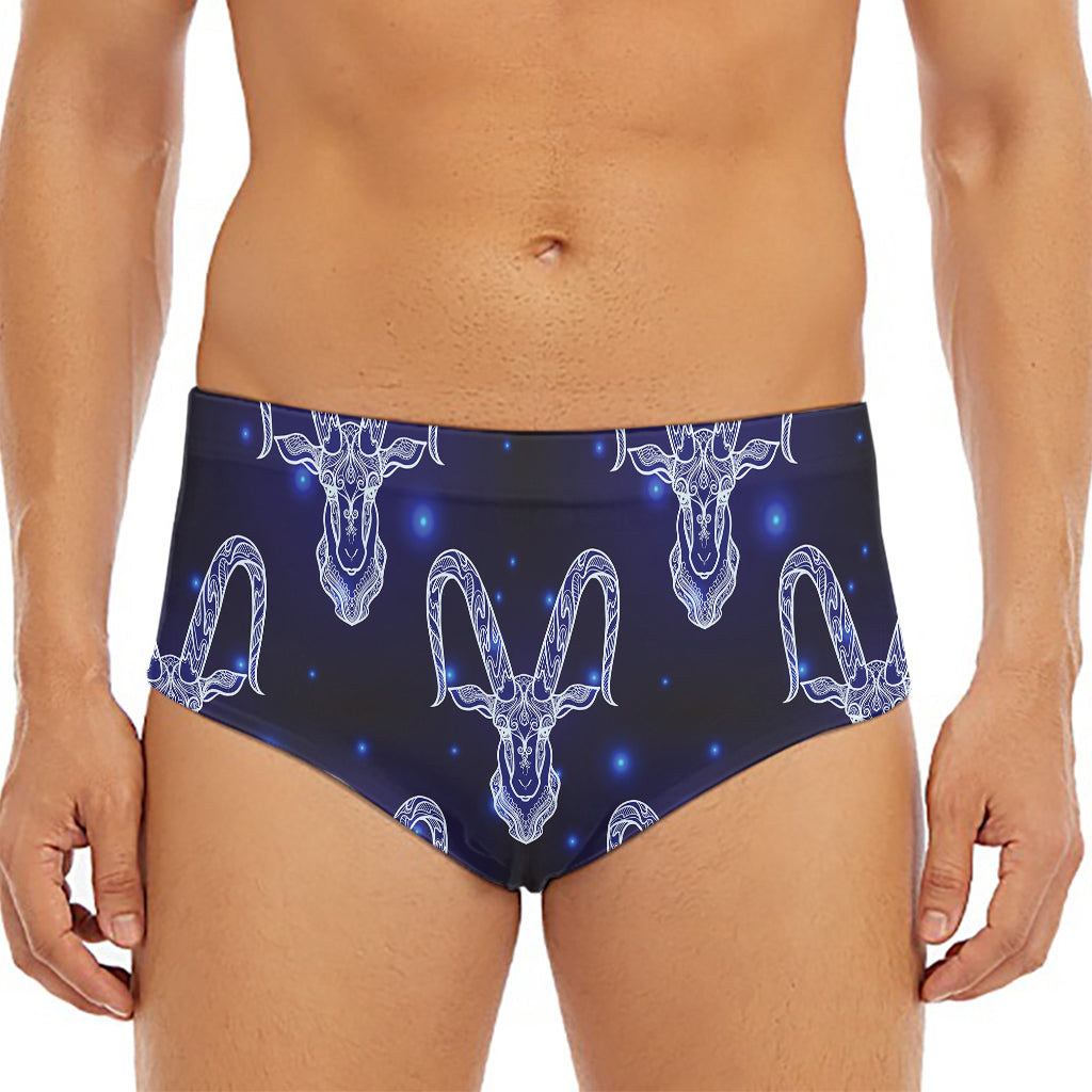 Astrology Capricorn Sign Print Men's Triangle Swim Briefs