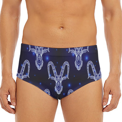 Astrology Capricorn Sign Print Men's Triangle Swim Briefs