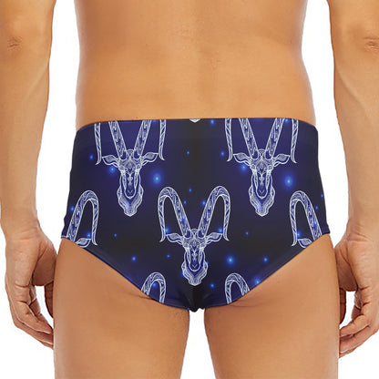 Astrology Capricorn Sign Print Men's Triangle Swim Briefs