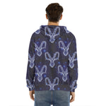 Astrology Capricorn Sign Print Men's Velvet Pullover Hoodie