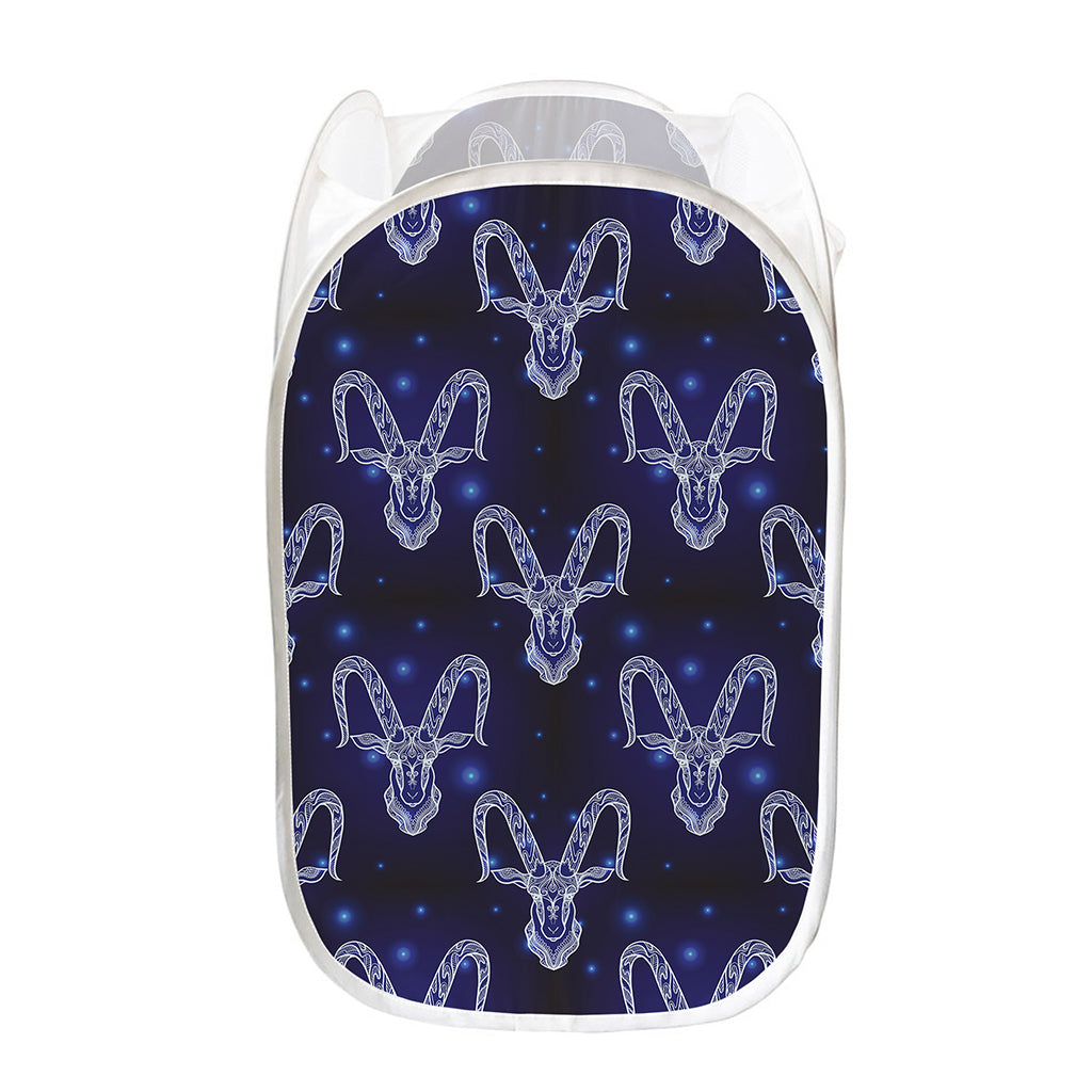 Astrology Capricorn Sign Print Mesh Laundry Hamper