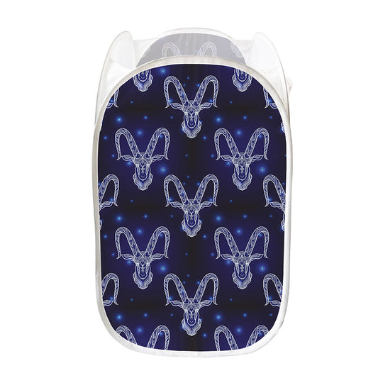 Astrology Capricorn Sign Print Mesh Laundry Hamper